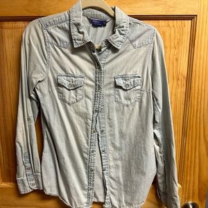 Denim button down